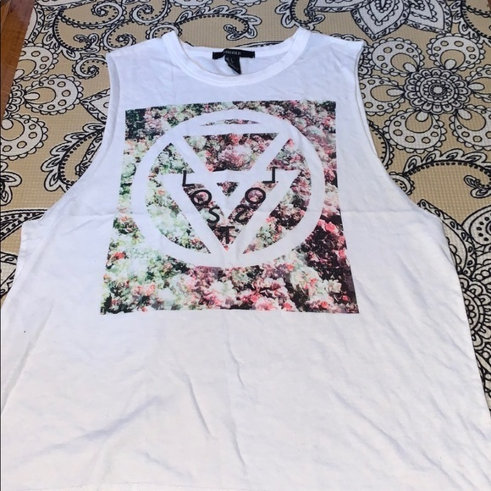 White muscle tee forever 21